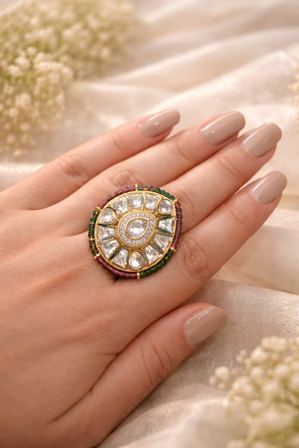 Polki Mandala Ring
