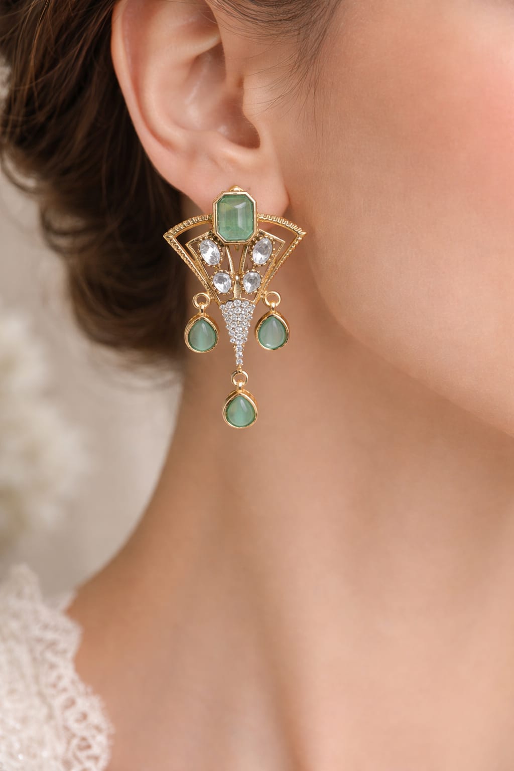 Mint Tear Danglers