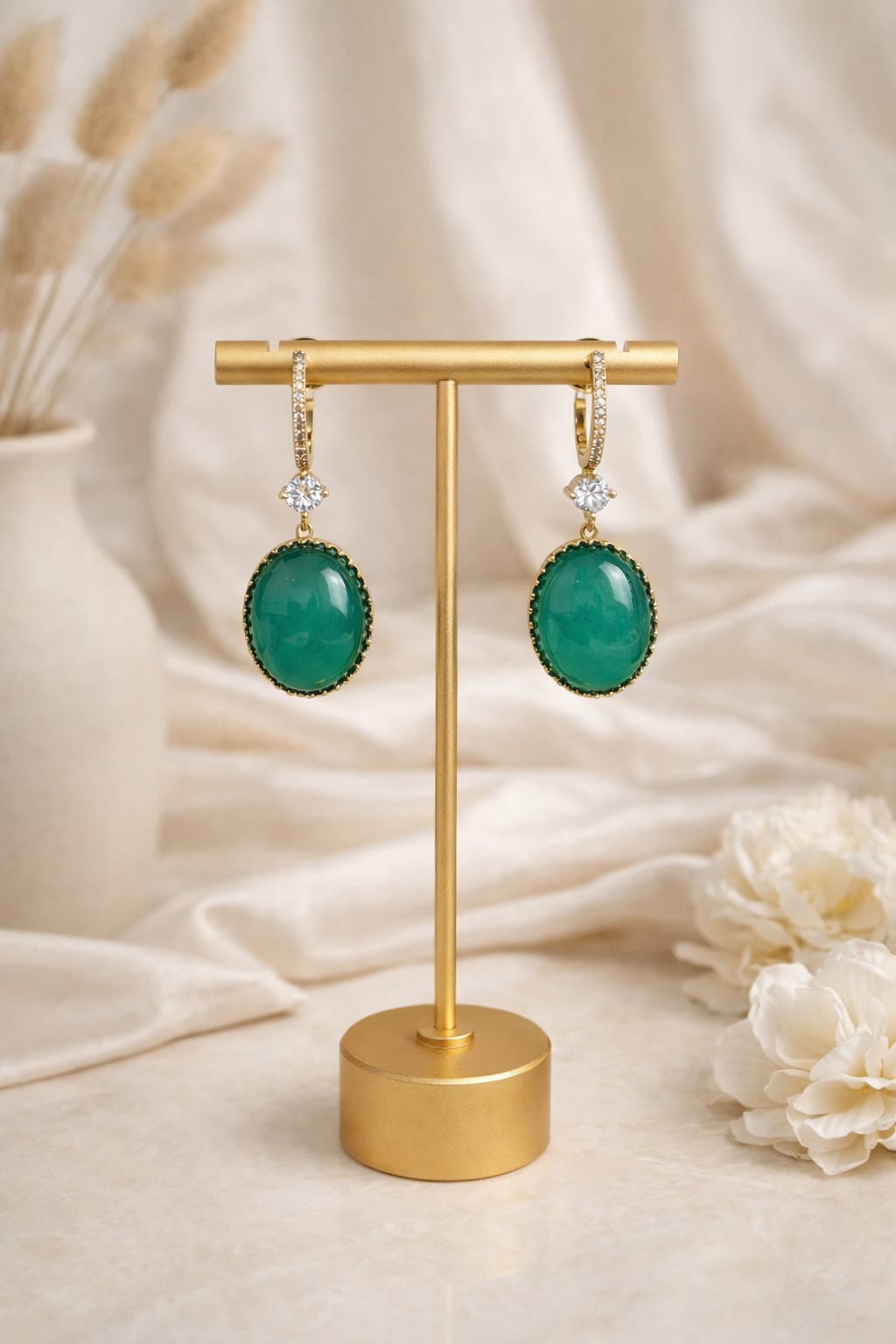 Ruby Glow Drop Earrings