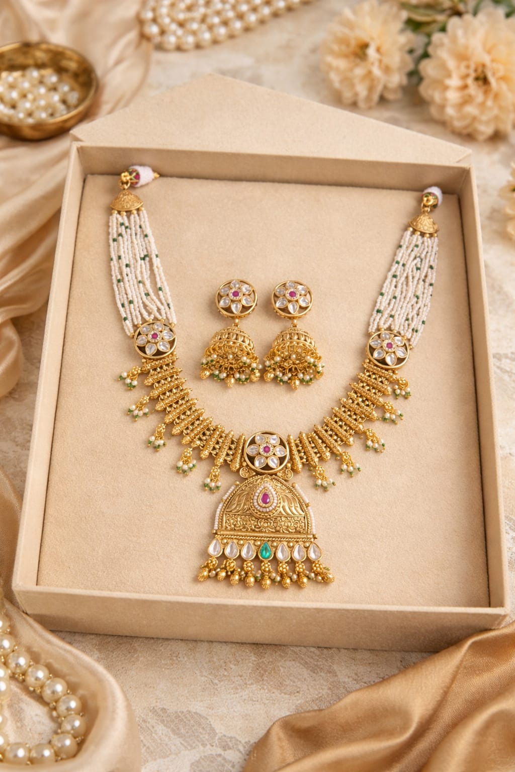 Meher Pearl Temple Set