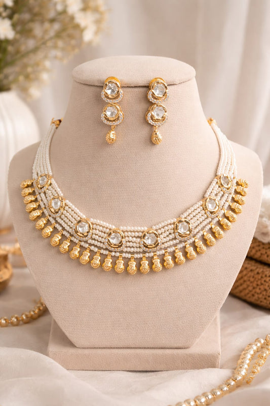 Kundan Pearl Drop Set