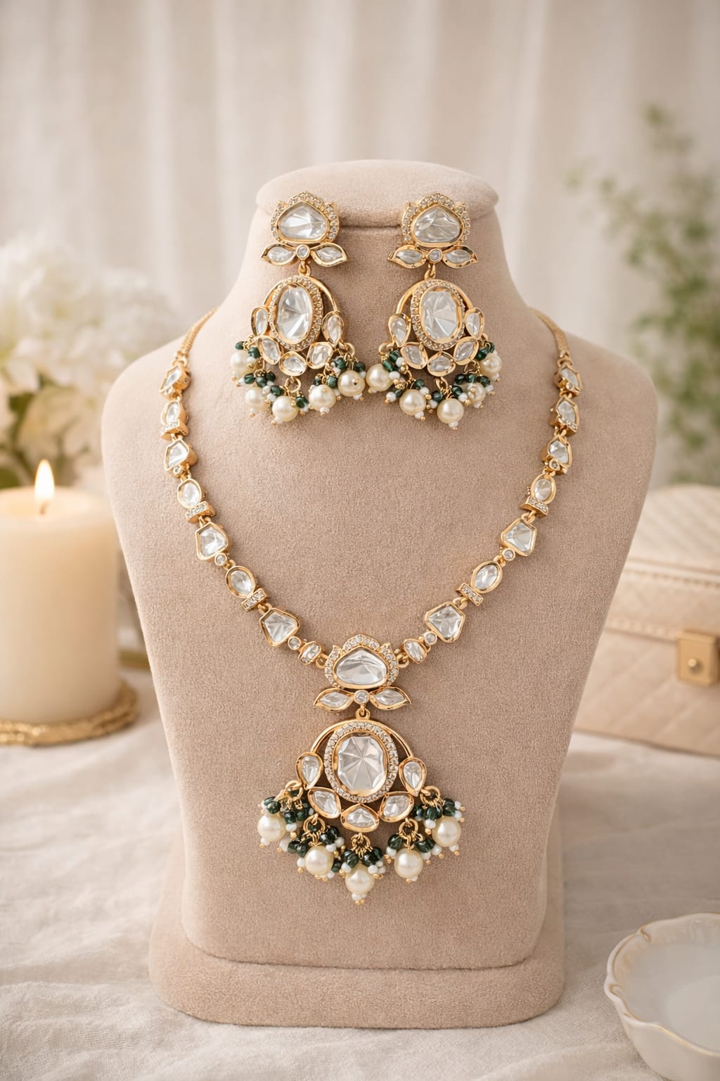 Kundan Charm Drop Set