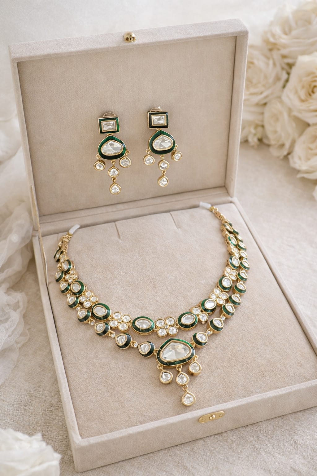 Emerald Glow Layered Set