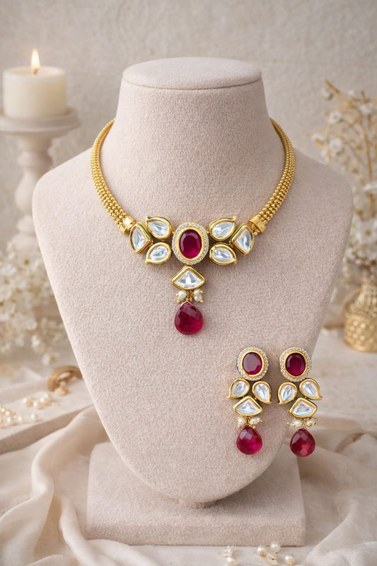 Aurelia Ruby Choker Set