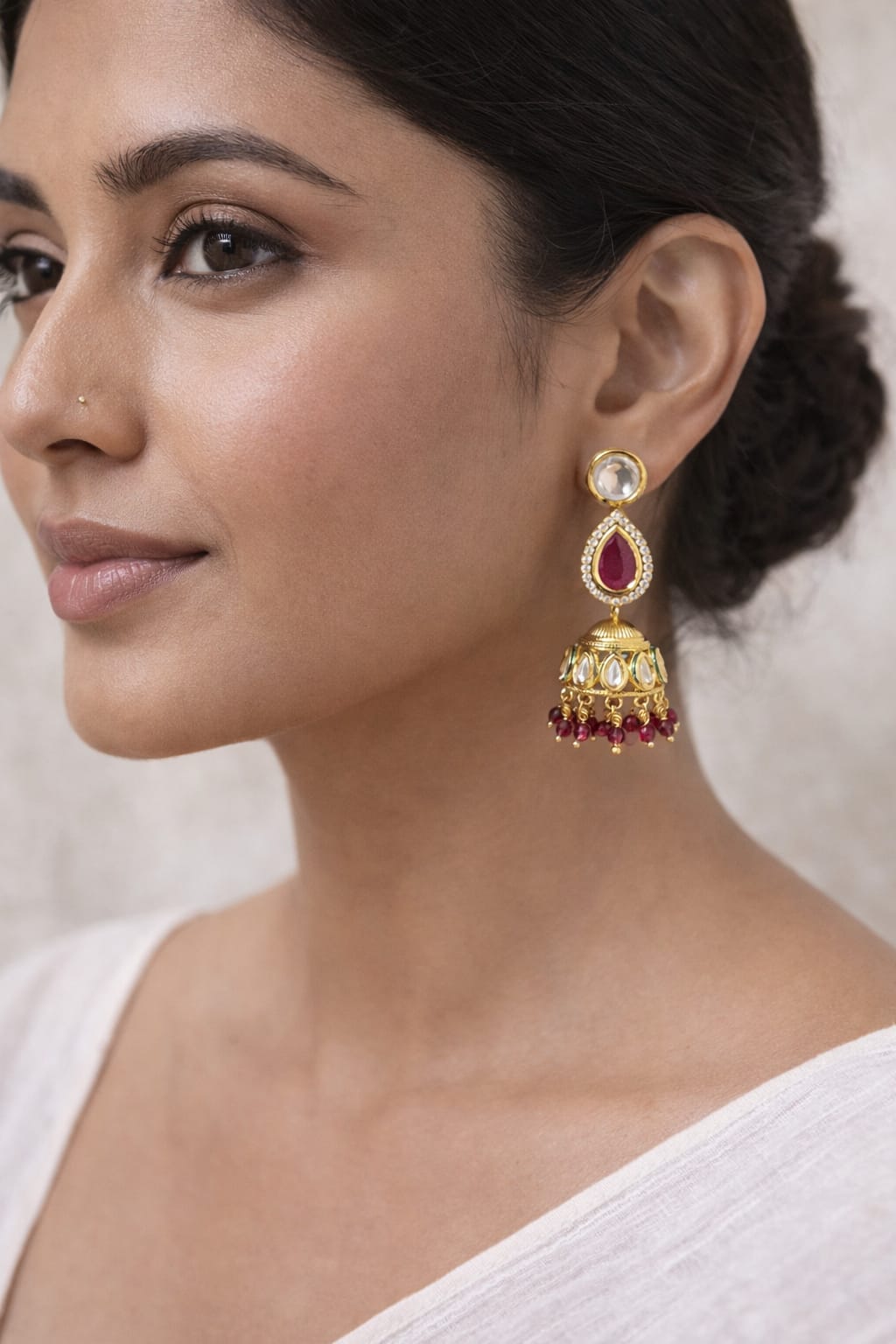 Ruby Jhumkis