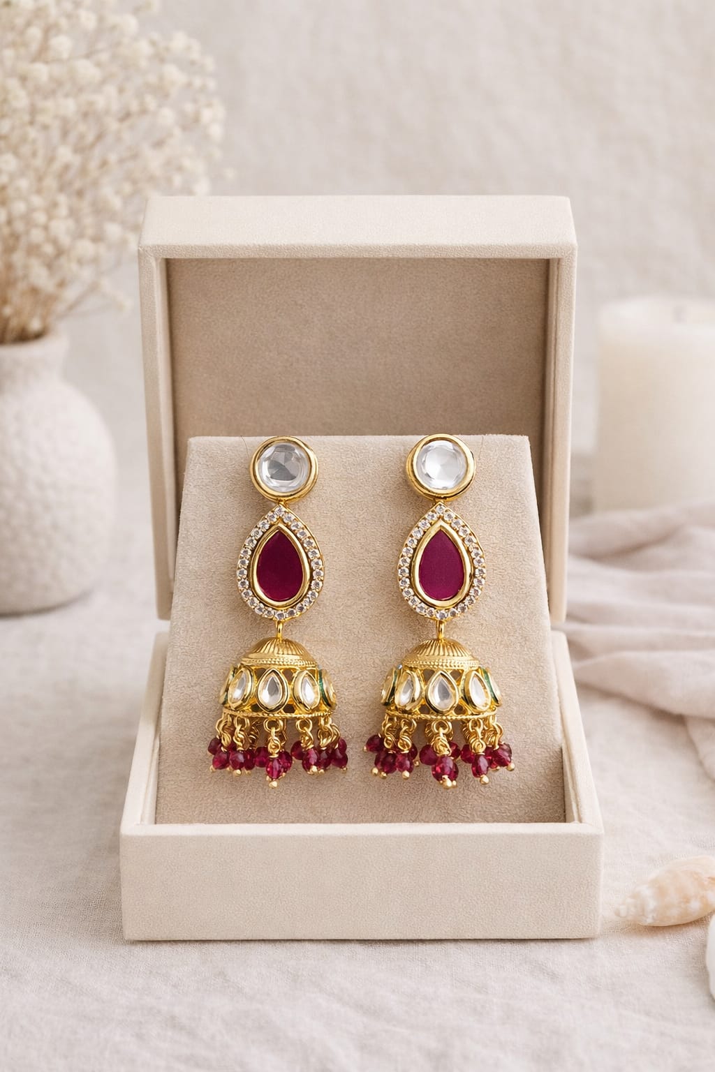 Ruby Jhumkis