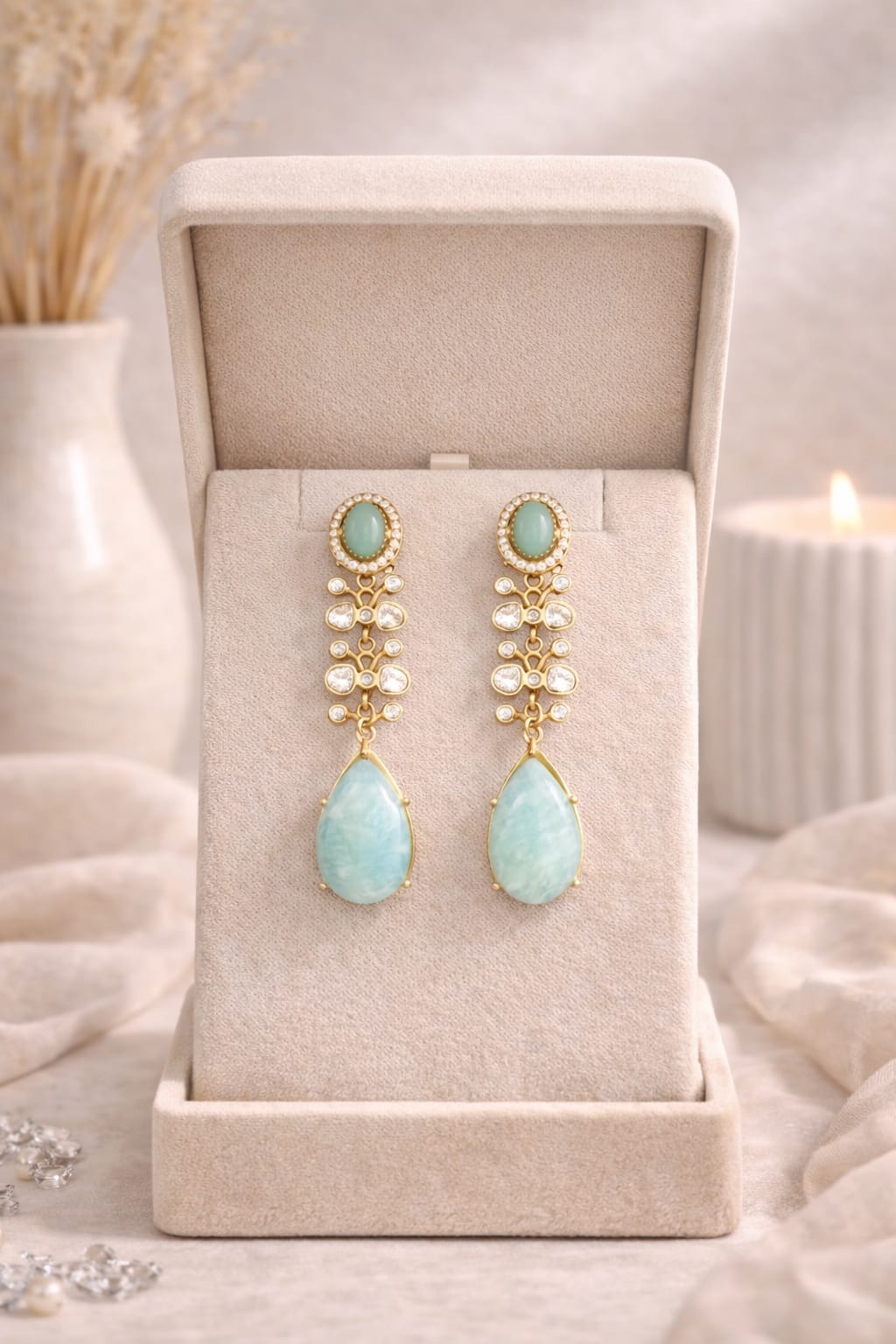 Aqua Elegance Drop Earrings