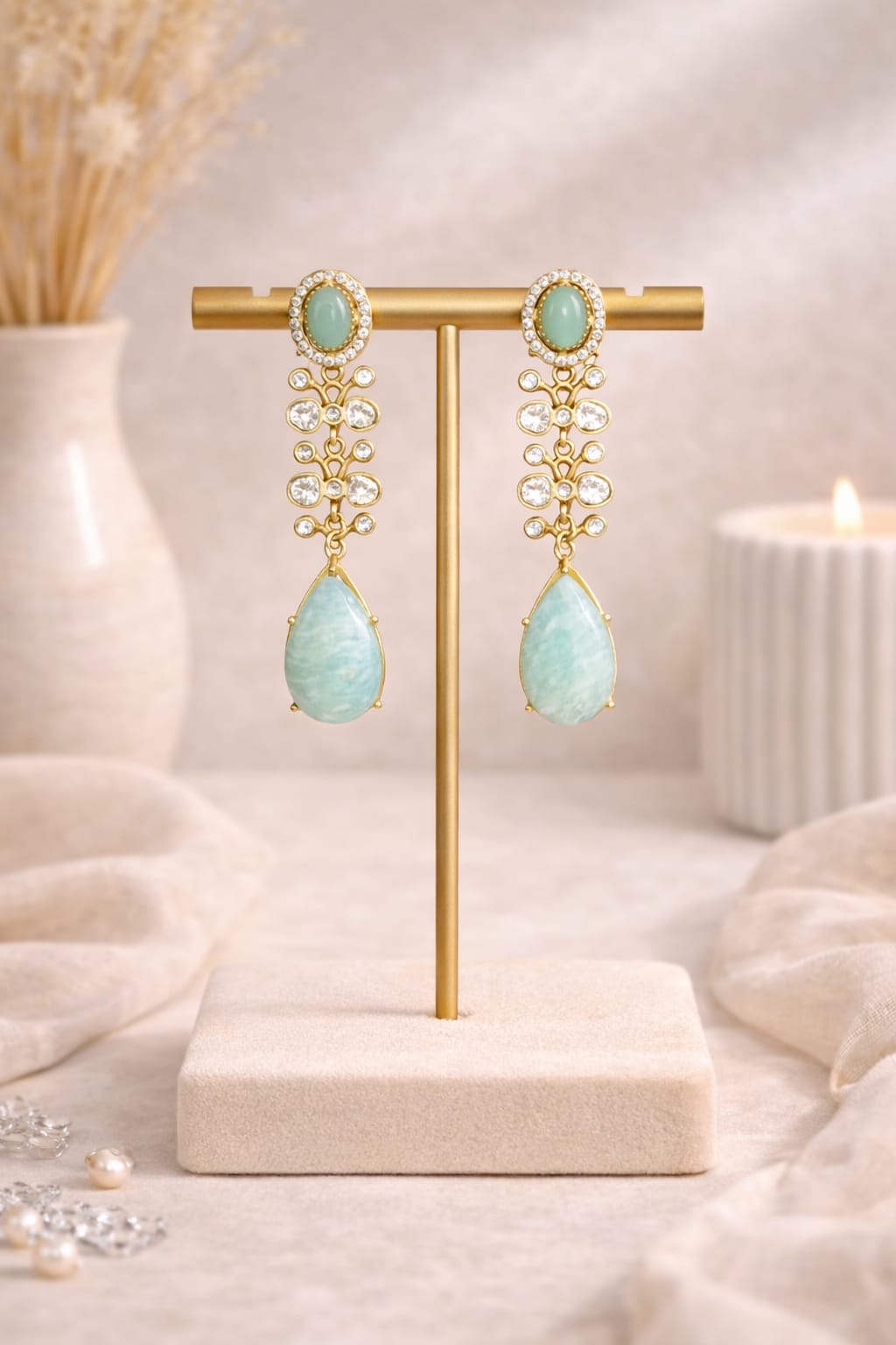 Aqua Elegance Drop Earrings