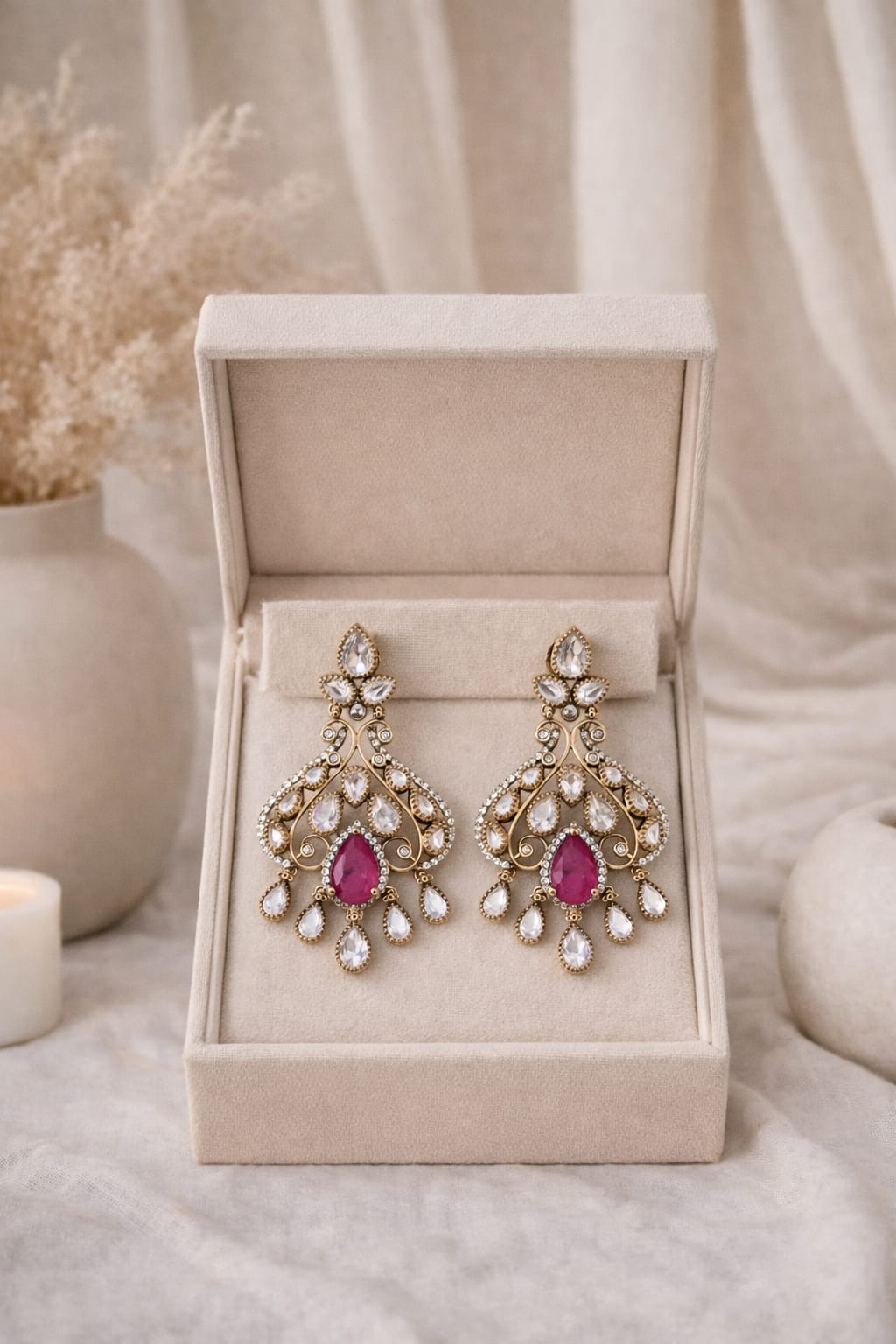 Ruby Chandelier Earrings