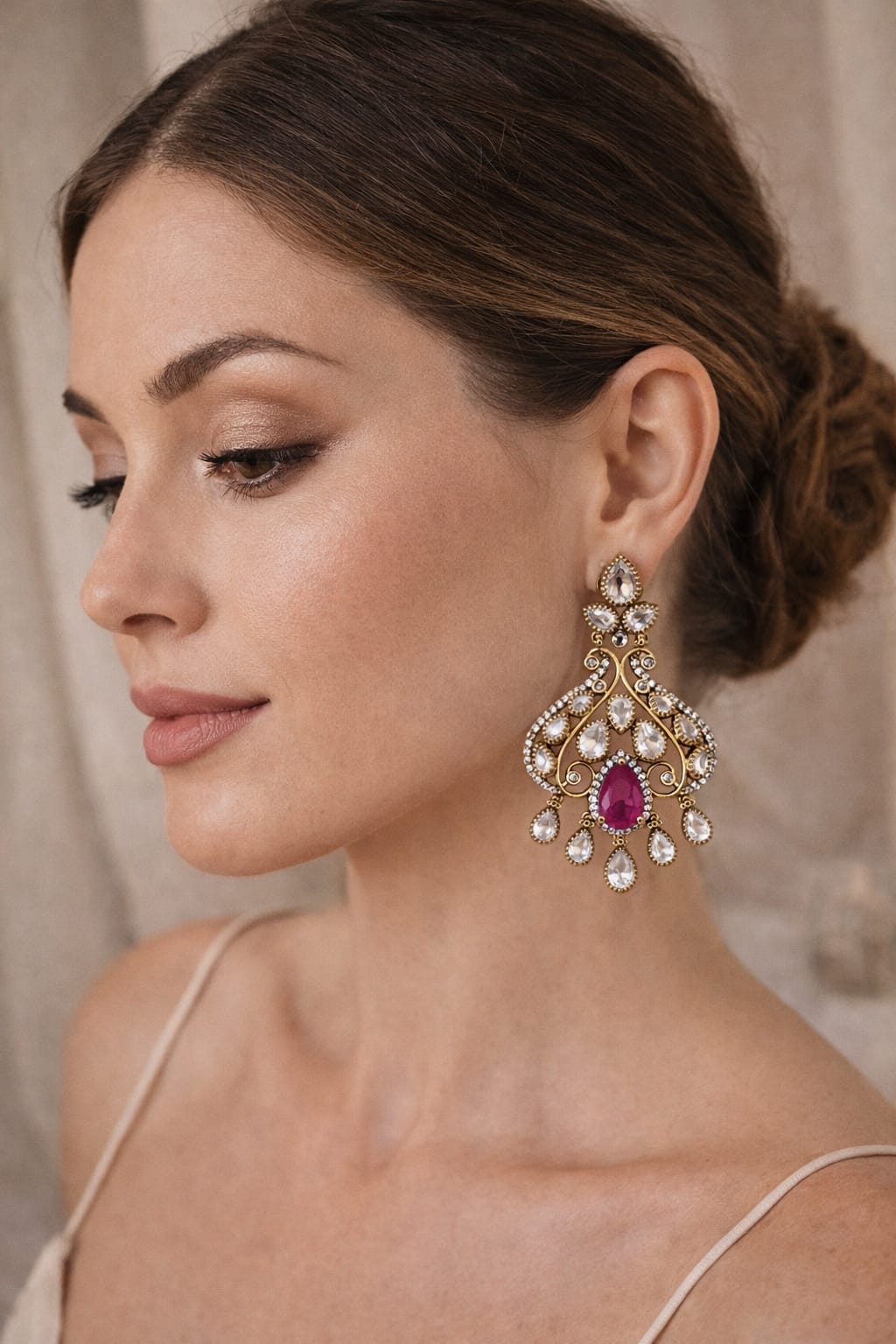 Ruby Chandelier Earrings