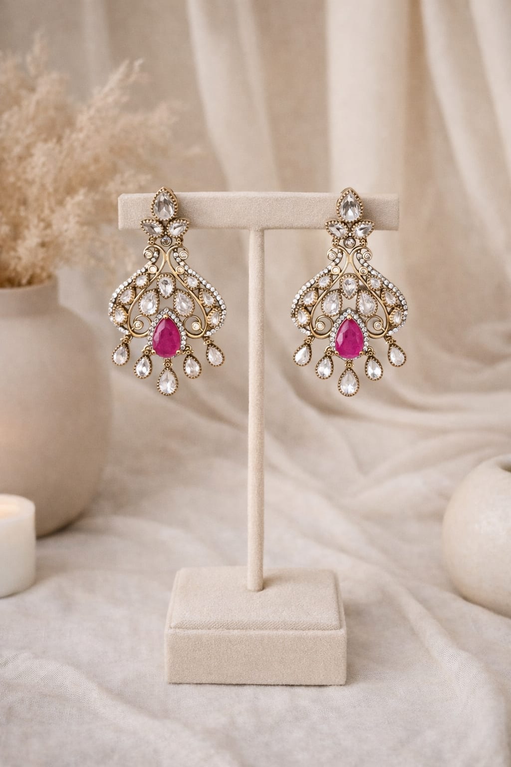 Ruby Chandelier Earrings