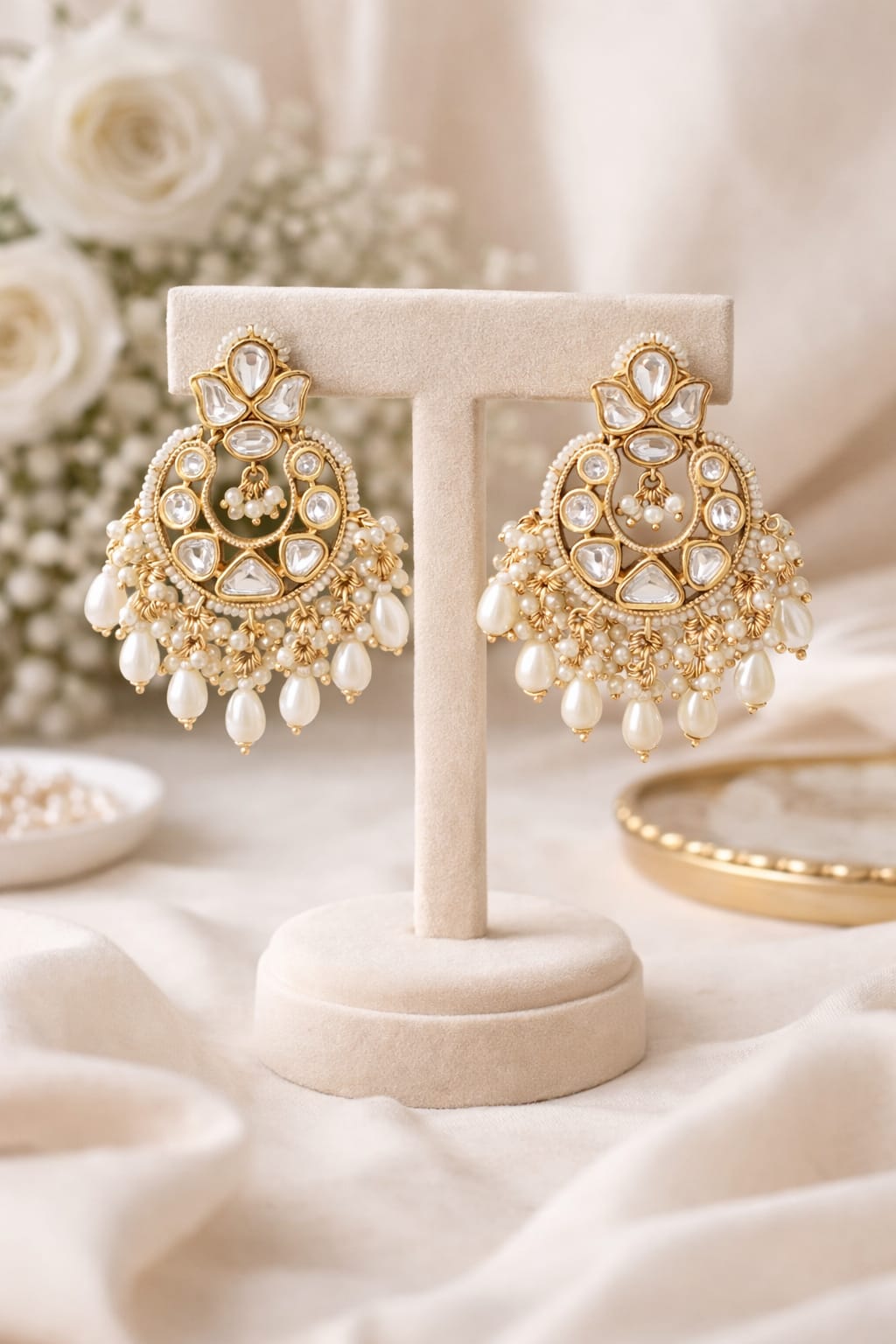 Ivory Pearl Chandbalis