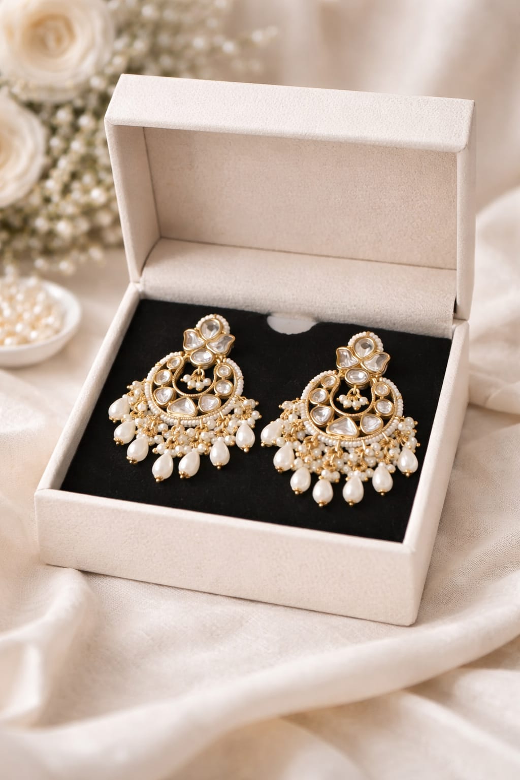 Ivory Pearl Chandbalis