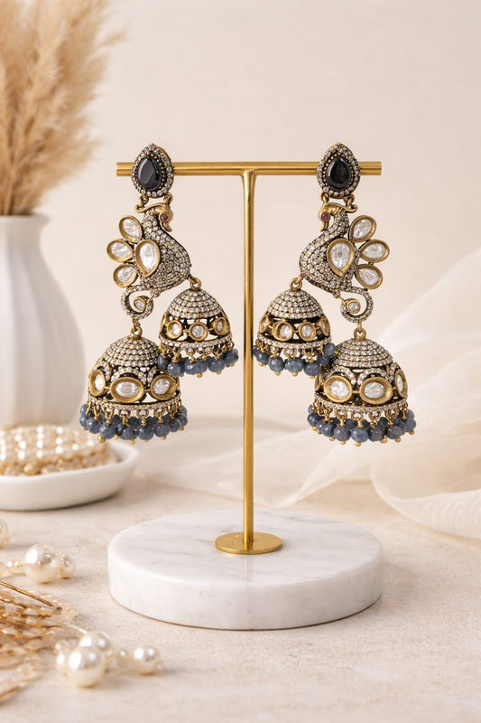 Royal Peacock Jhumkas