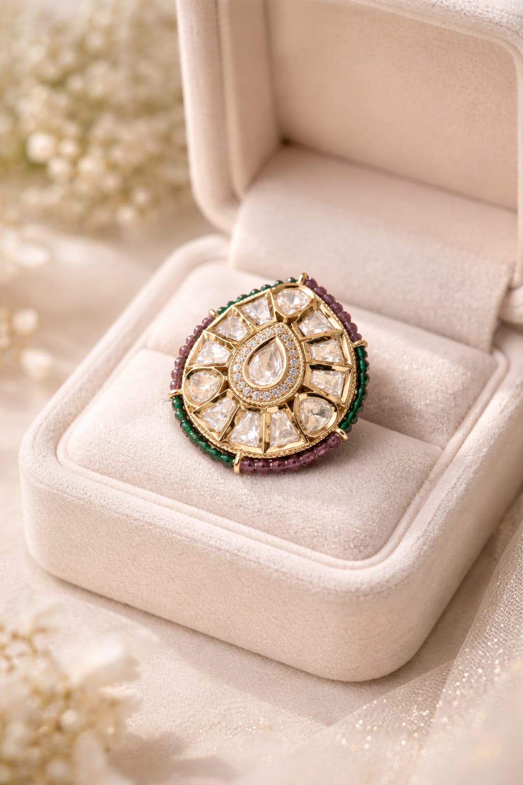 Polki Mandala Ring