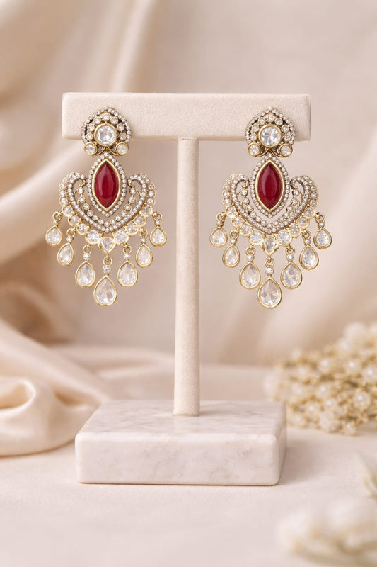 Ruby Royal Kundan Earrings